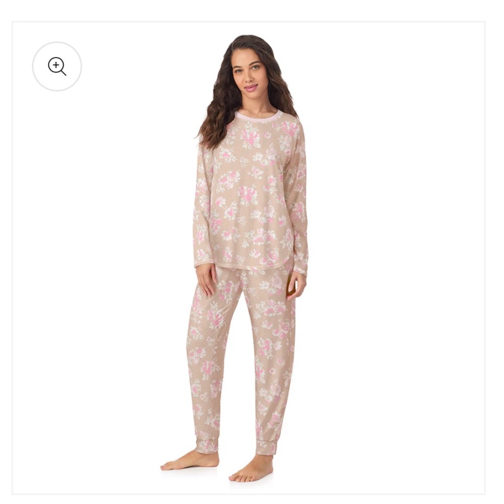 Cuddl Duds Floral Long Sleeve Pajama set - Picture 3 of 16